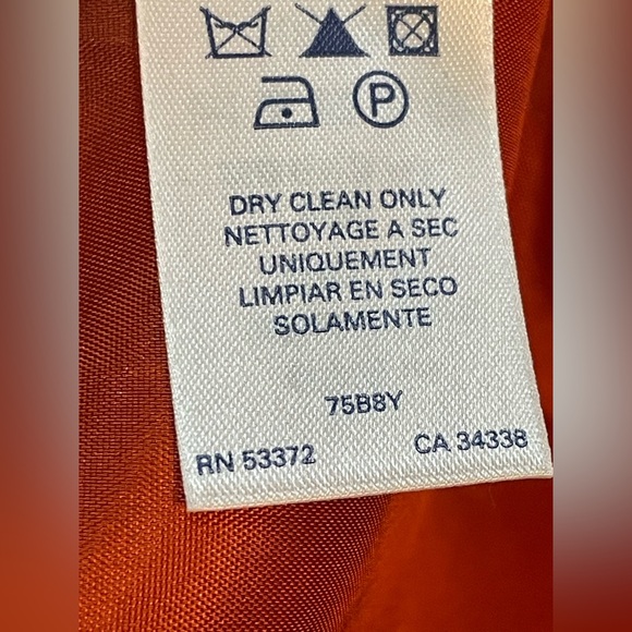 French Connection Vibrant Orange Wool Pea Coat - Picture 8 of 8